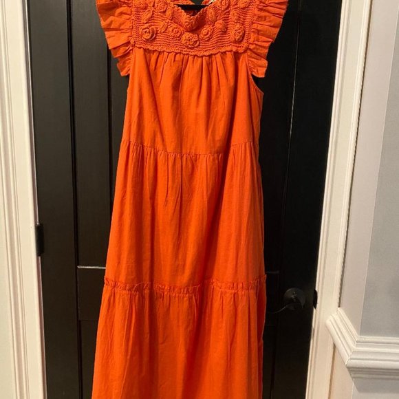 St. Roche Kite Dress in Burnt Orange Size 6 - Picture 10 of 13